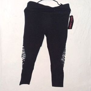 Betsey Johnson performance leggings with side cut outs